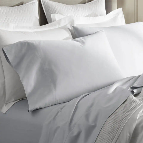 Percale Hemmed Pillowcase Set Sky