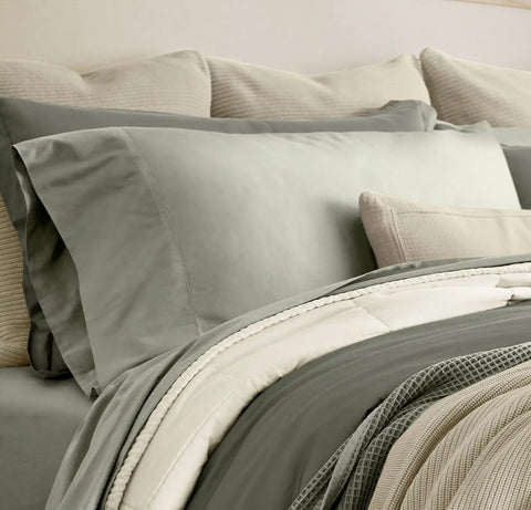 Signature Hemmed Pillowcase Set Sageleaf