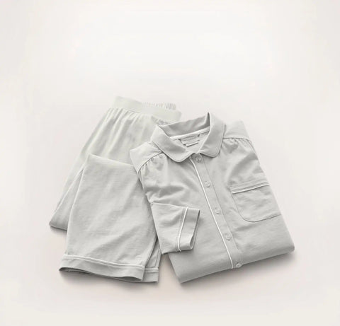 Soft Knit Long Sleeve & Pants Pajama Set Mist