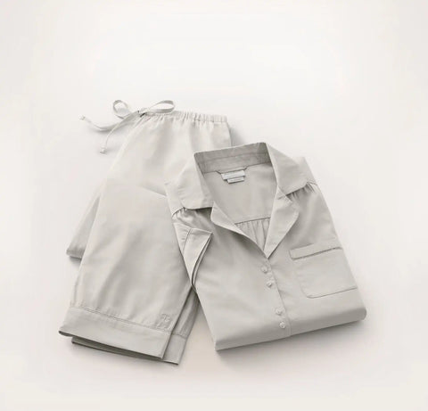 Signature Short Sleeve & Pants Pajama Set Pewter