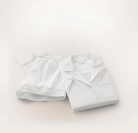 Signature Short Sleeve & Shorts Pajama Set White