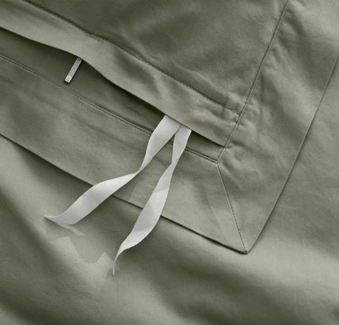 Signature Hemmed Duvet Set Sageleaf