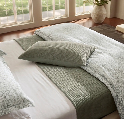 Signature Textured Stitch Quilted Sham Sageleaf