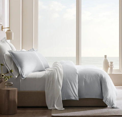 Signature Hemmed Duvet Set Sky