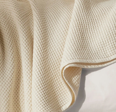 Waffle Bed Blanket Natural
