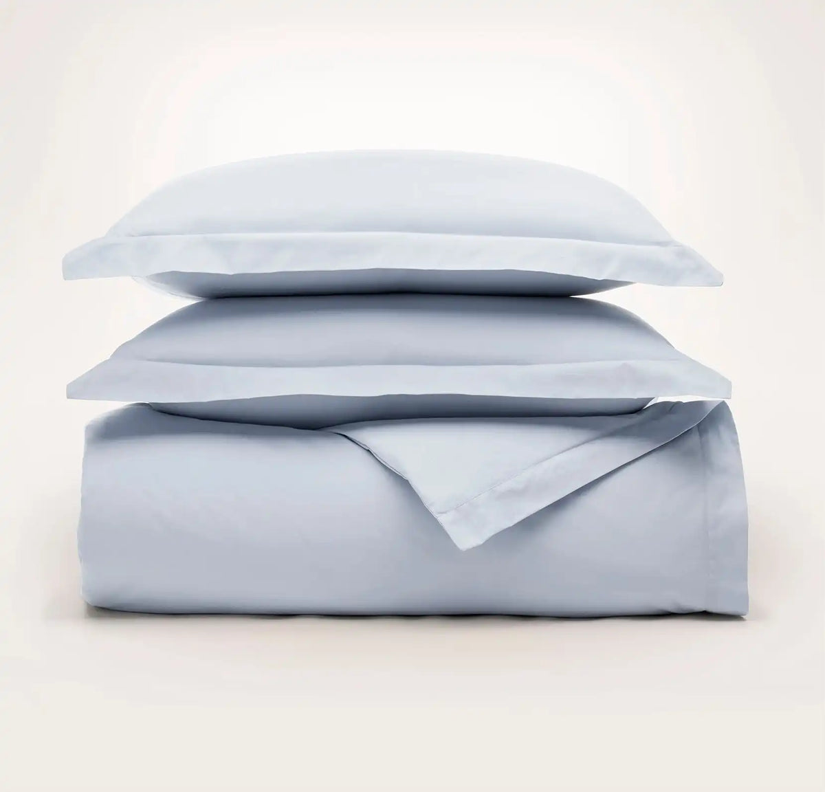 Percale Hemmed Duvet Set Hydrangea