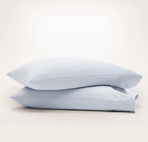 Percale Hemmed Pillowcase Set Hydrangea