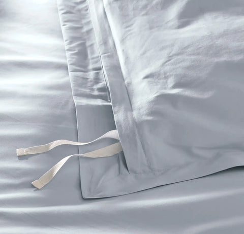 Percale Hemmed Duvet Set Hydrangea