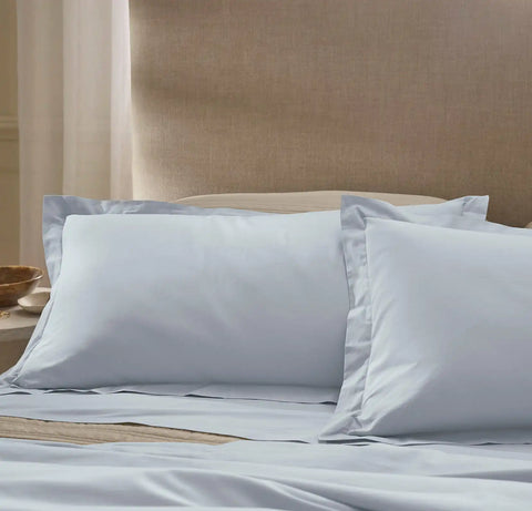 Percale Hemmed Duvet Set Hydrangea