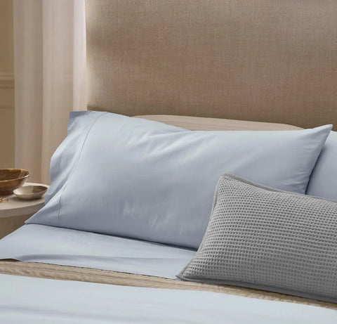 Percale Hemmed Sheet Set Hydrangea