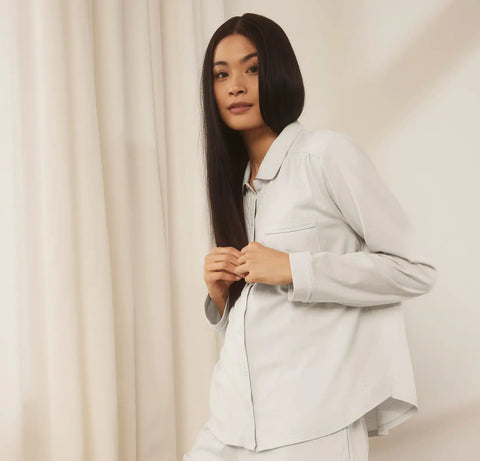 Soft Knit Long Sleeve & Pants Pajama Set Mist