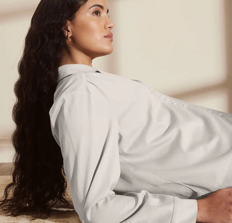 Signature Long Sleeve & Pants Pajama Set Pewter