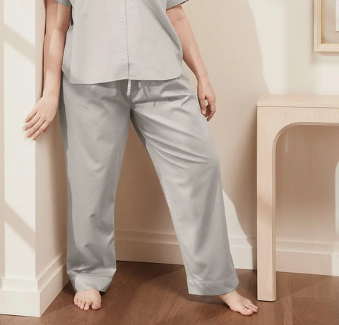 Signature Short Sleeve & Pants Pajama Set Pewter