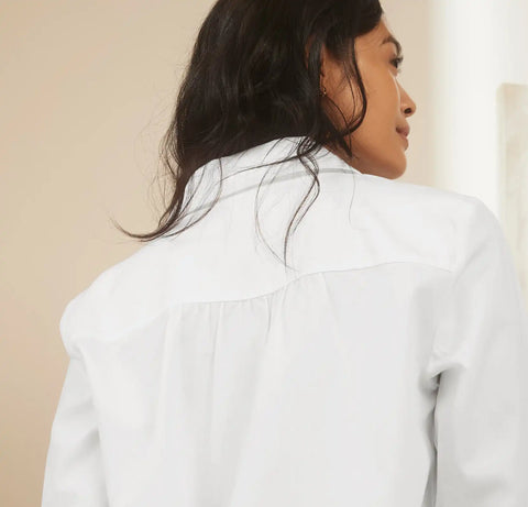 Signature Long Sleeve & Pants Pajama Set White