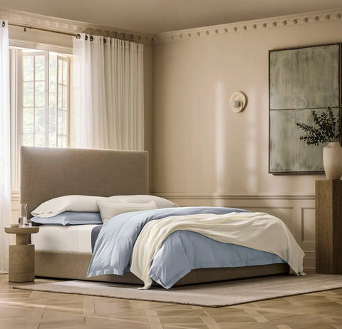 Cooling Bed Blankets Cream Lightweight