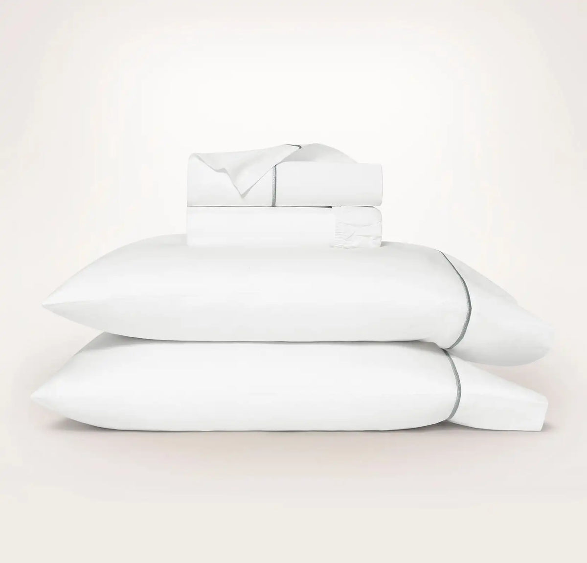Signature Embellished Sheet Set White/Shore Embroidered