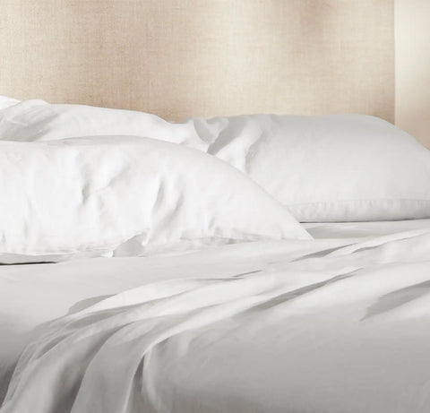 Linen Pillowcase Set White