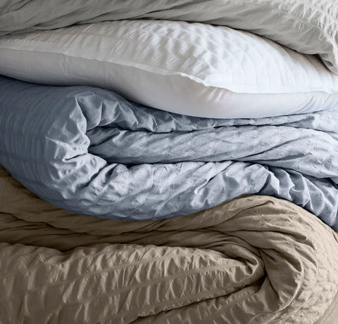 Relaxed Seersucker Duvet Set Hydrangea