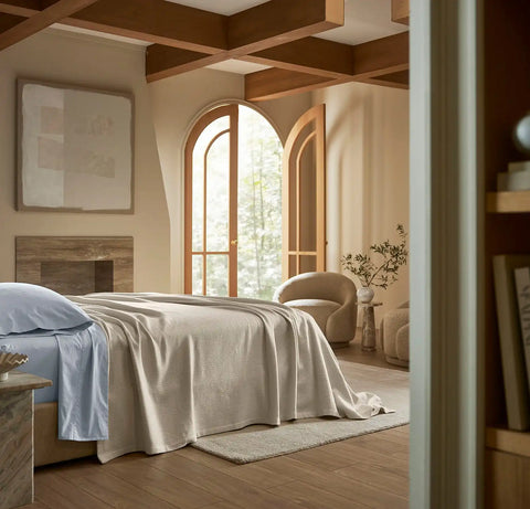 Lightweight Bed Blanket Sand