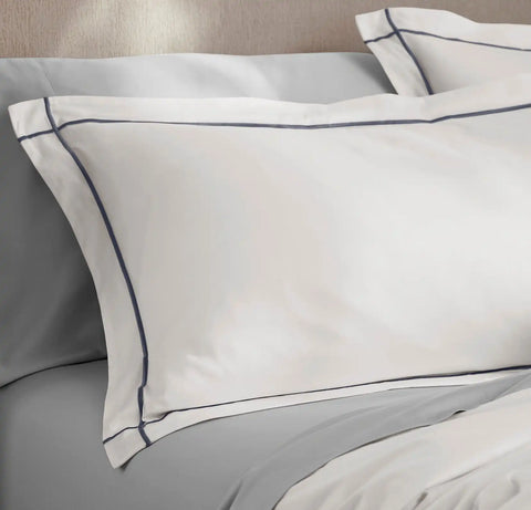 Signature Embellished Duvet Set White/Mineral Embroidered