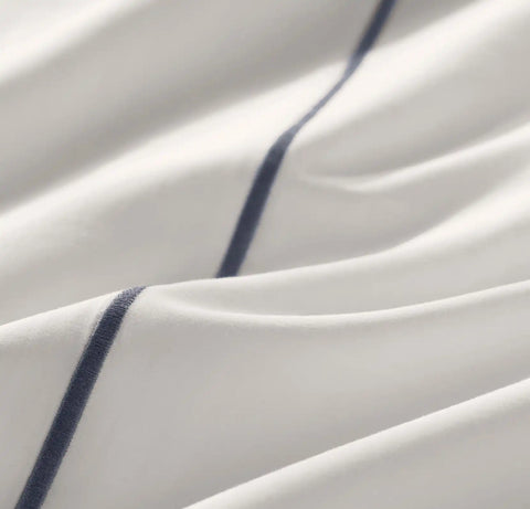 Signature Embellished Pillowcase Set White/Mineral Embroidered