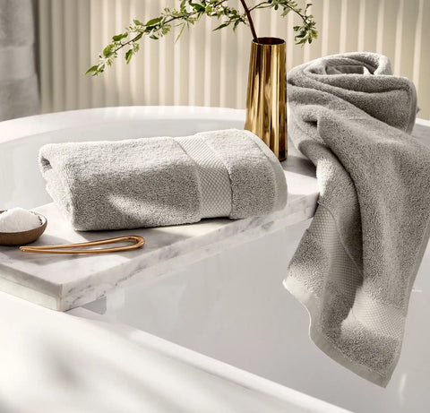 Plush Hand Towels (Pair) Pewter
