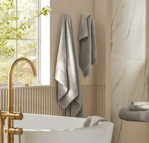 Plush Bath Sheet Pewter