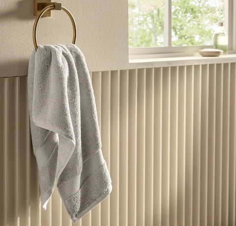 Plush Hand Towels (Pair) Pewter