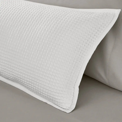 Waffle Pillow Cover White