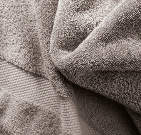 Plush Bath Towel Stone