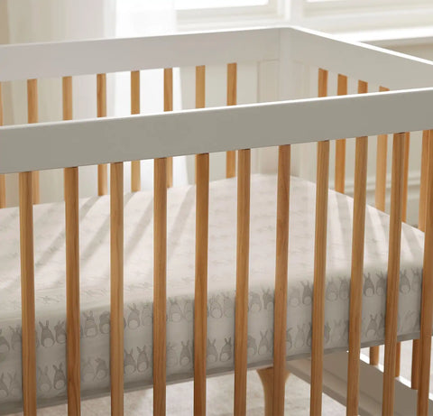 Signature Fitted Crib Sheet Pewter Cotton Tail
