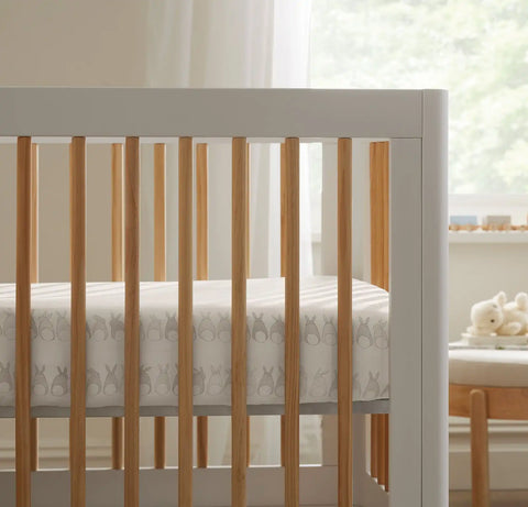 Signature Fitted Crib Sheet Pewter Cotton Tail