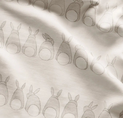 Signature Fitted Crib Sheet Pewter Cotton Tail