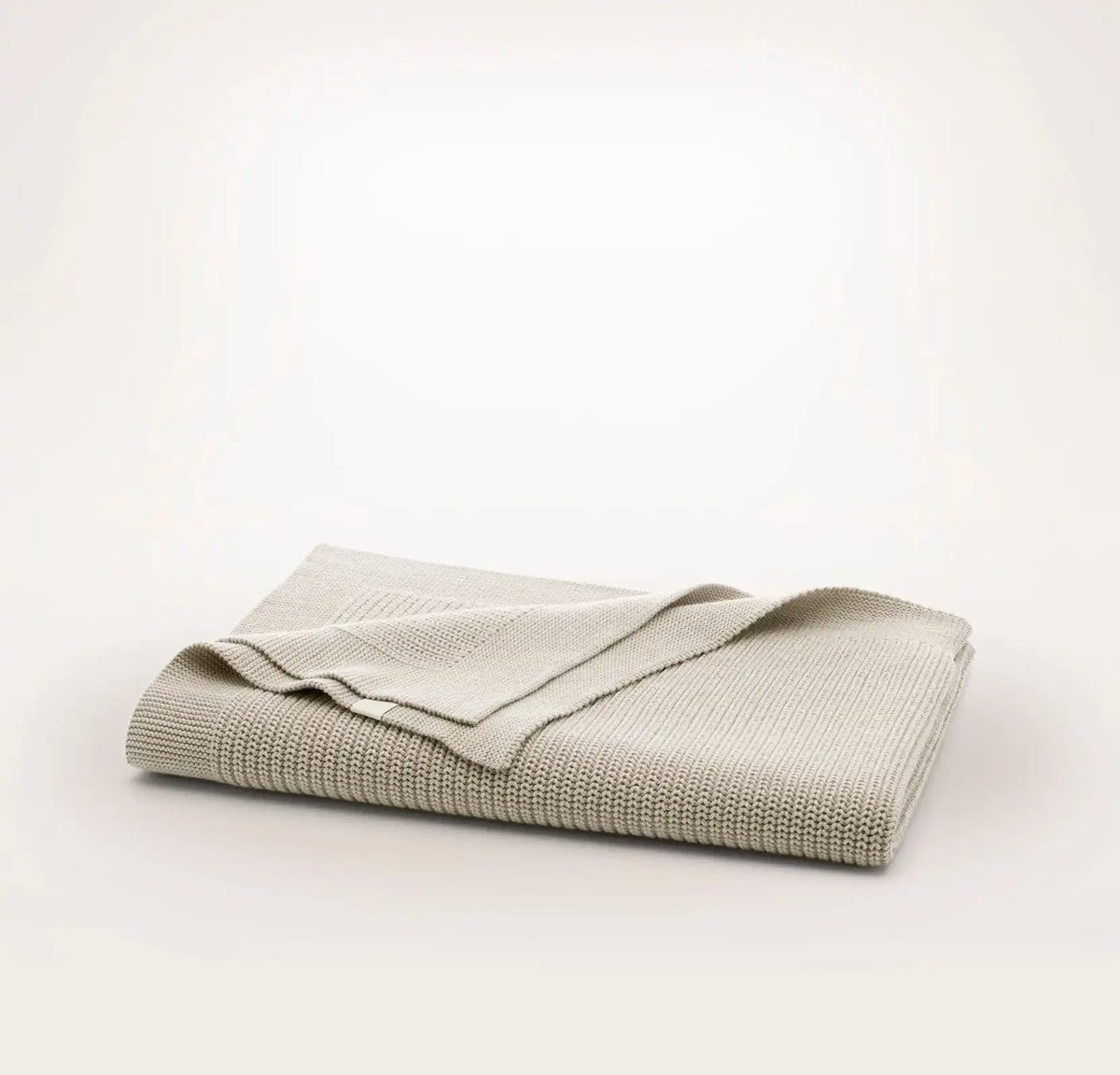 Ribbed Knit Baby Blanket Heathered Oatmeal