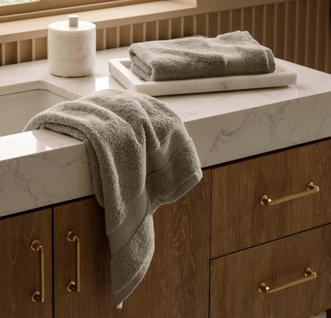 Plush Hand Towels (Pair) Oak