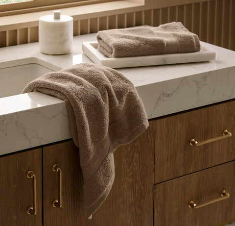 Plush Hand Towels (Pair) Walnut