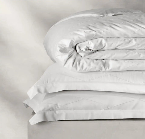 Reserve Embellished Duvet Set White/White Embroidered Lattice