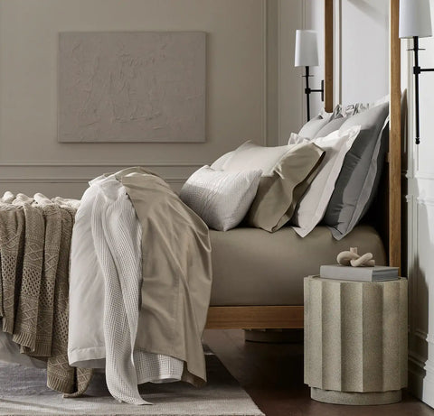 Percale Hemmed Sheet Set Oak