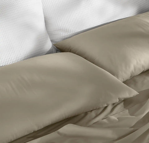 Percale Hemmed Sheet Set Oak