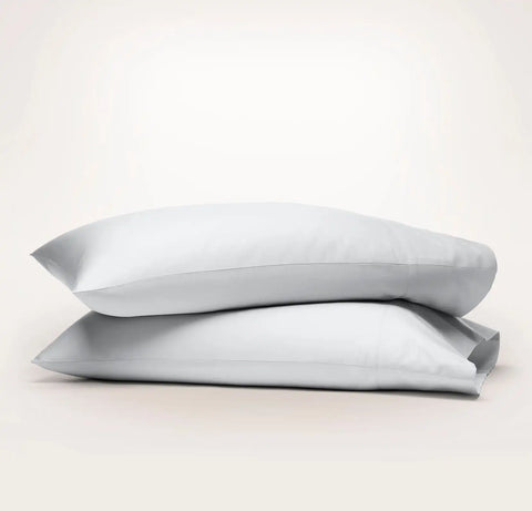 Percale Hemmed Pillowcase Set Sky