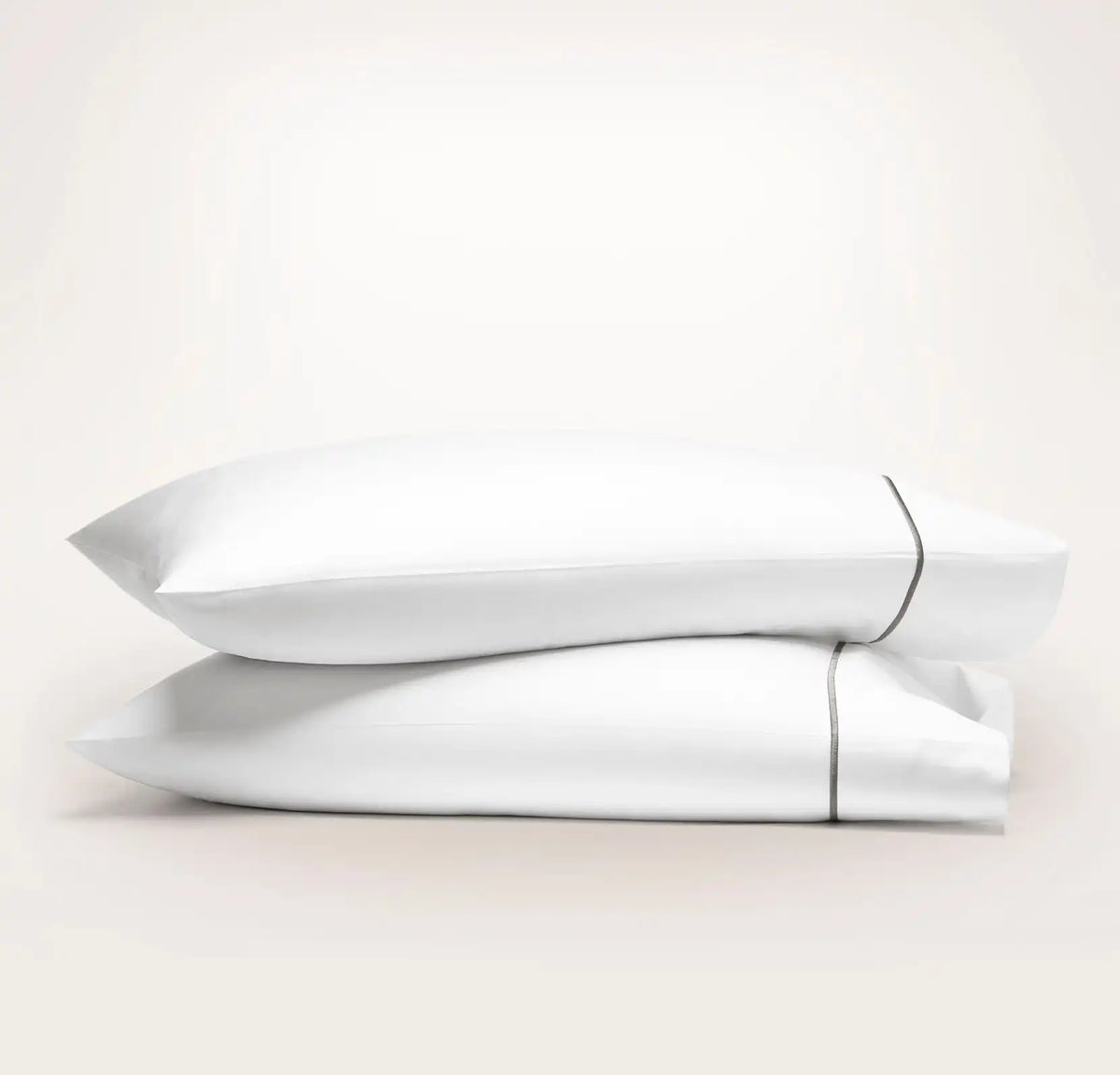 Signature Embellished Pillowcase Set White/Stone Embroidered