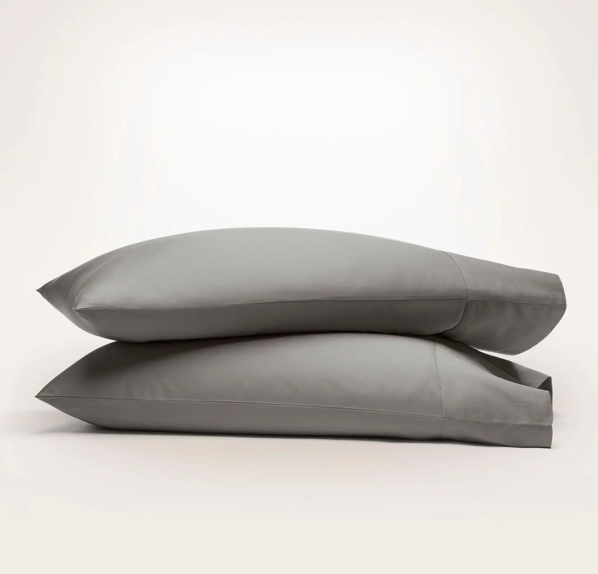 Percale Hemmed Pillowcase Set Stone