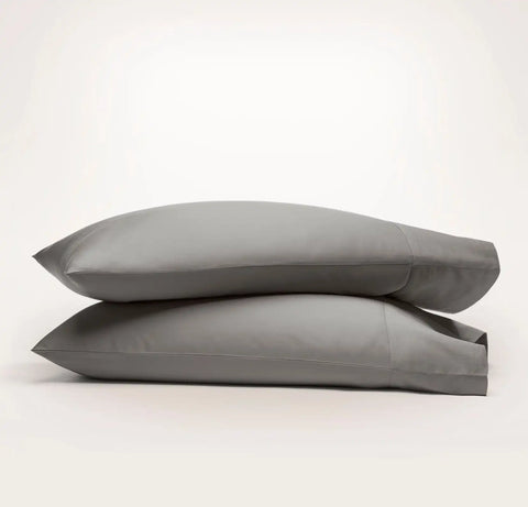 Percale Hemmed Pillowcase Set Stone