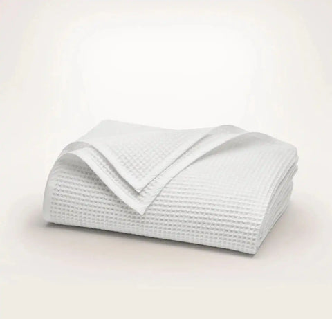 Waffle Bed Blanket White