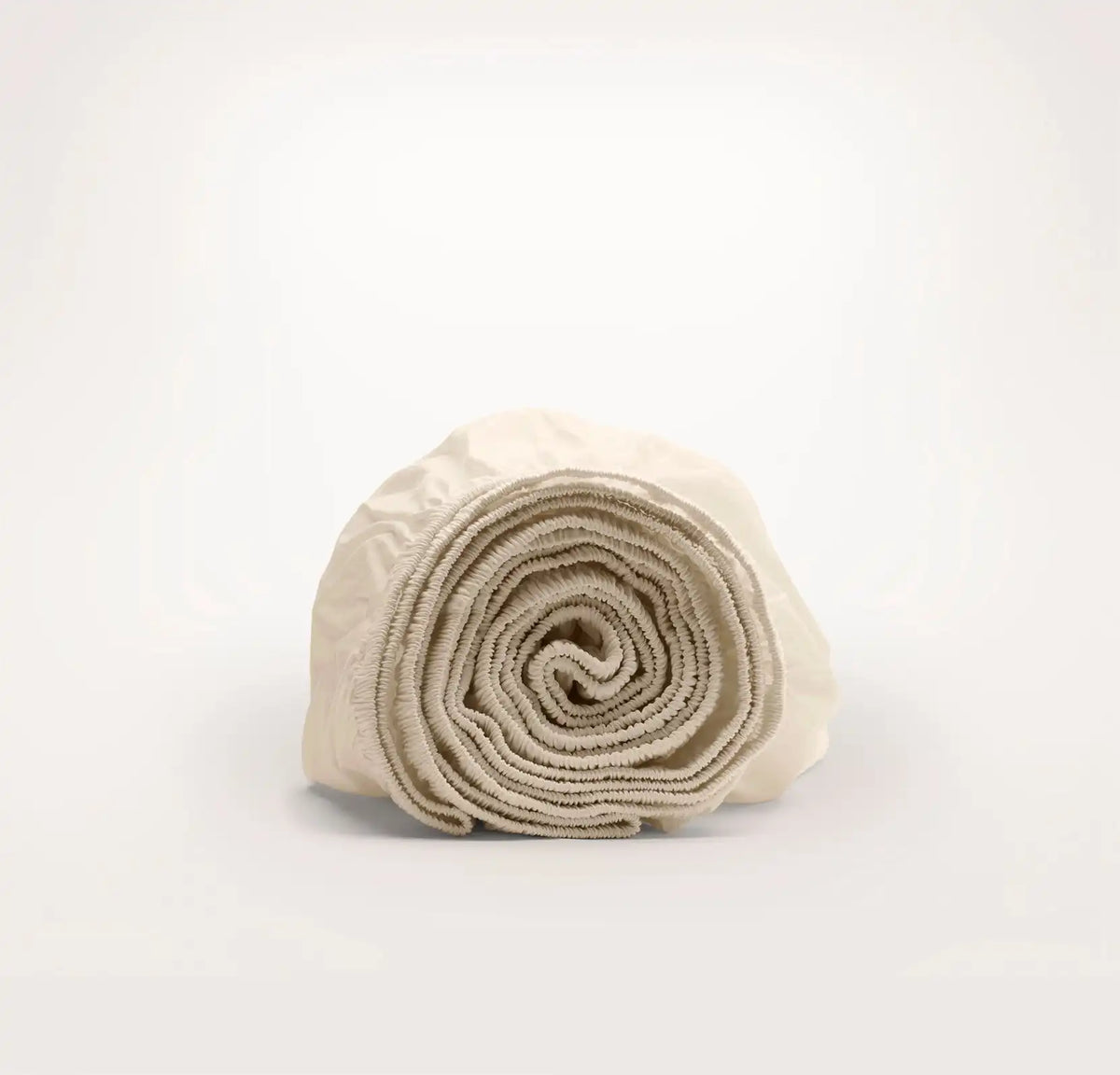 Percale Hemmed Fitted Sheet Natural