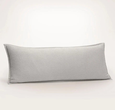 Waffle Pillow Cover Pewter