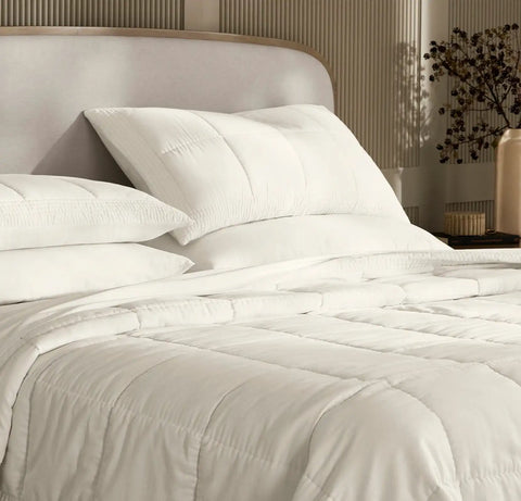 Signature Handstitched Quilted Sham Cream