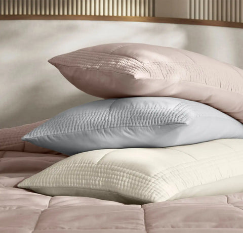 Signature Handstitched Quilted Sham Cream