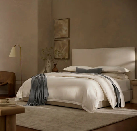 Signature Hemmed Duvet Set Natural
