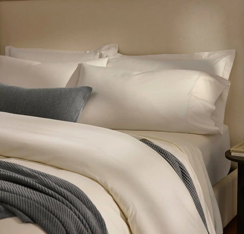 Percale Hemmed Sheet Set Natural